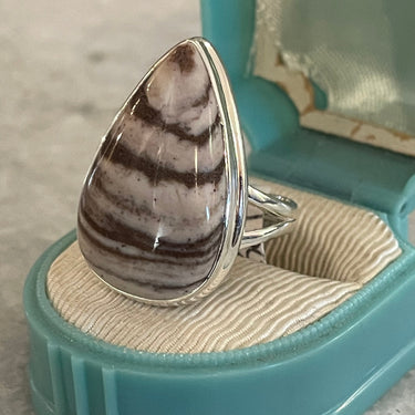 Sterling Silver and Zebra Jasper Ring Bloomers and Frocks